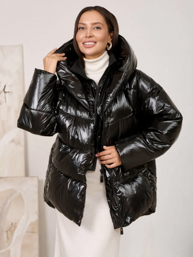 Черная зимняя куртка с капюшоном OffCold фото 6