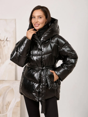Черная зимняя куртка с капюшоном OffCold фото 3