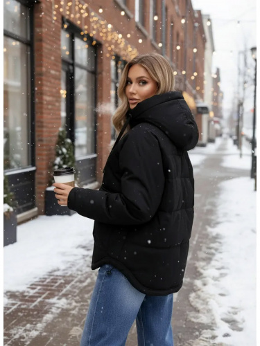 Черная утепленная куртка с накладными карманами OffCold фото 4