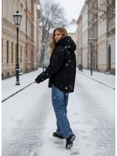 Черная утепленная куртка с накладными карманами OffCold фото 15