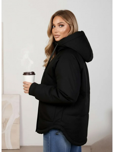 Черная утепленная куртка с накладными карманами OffCold фото 16