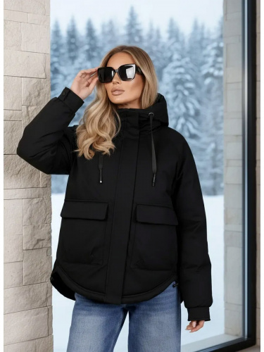 Черная утепленная куртка с накладными карманами OffCold фото 17