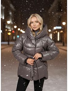 Темно-серая зимняя куртка с капюшоном OffCold