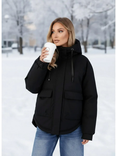 Черная утепленная куртка с накладными карманами OffCold фото 19