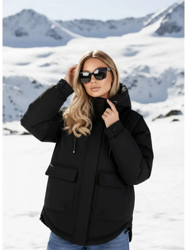 Черная утепленная куртка с накладными карманами OffCold фото 7