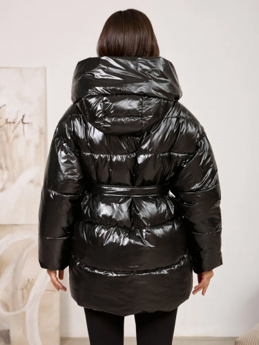 Черная зимняя куртка с капюшоном OffCold фото 14