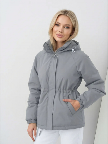 Серая куртка демисезонная с капюшоном OffCold фото 3