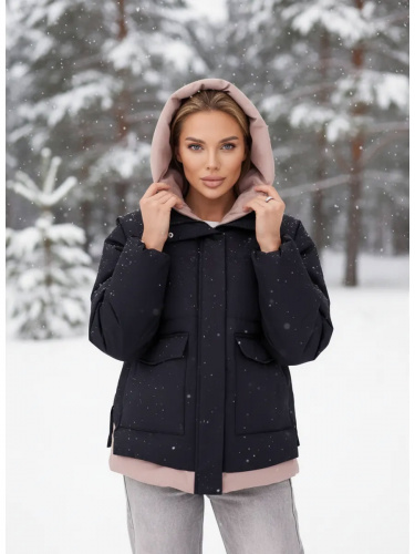 Черная демисезонная куртка с накладными карманами OffCold фото 3