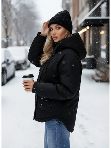 Черная утепленная куртка с накладными карманами OffCold фото 20