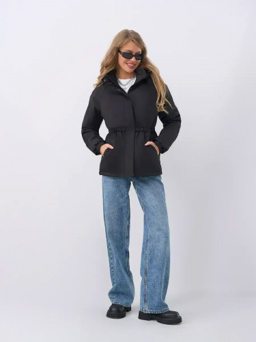 Черная куртка демисезонная с капюшоном OffCold фото 15