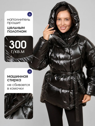 Черная зимняя куртка с капюшоном OffCold фото 7