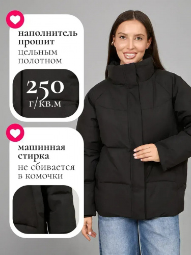 Черная утепленная куртка с капюшоном OffCold фото 7