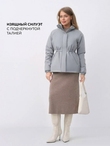 Серая куртка демисезонная с капюшоном OffCold фото 6