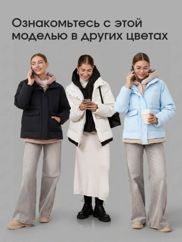 Черная демисезонная куртка с накладными карманами OffCold фото 12