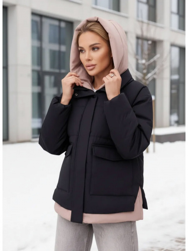 Черная демисезонная куртка с накладными карманами OffCold фото 4